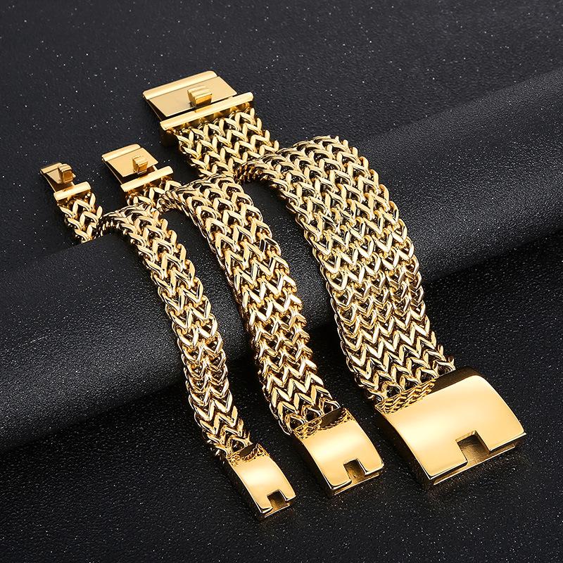 European & American Titanium Steel Men's Fish Scale Bracelet
