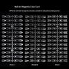 Magnetic False Nail Tip Color Chart 120Pcs Transparent Nail Polish Display Card for Manicure Practice Testing