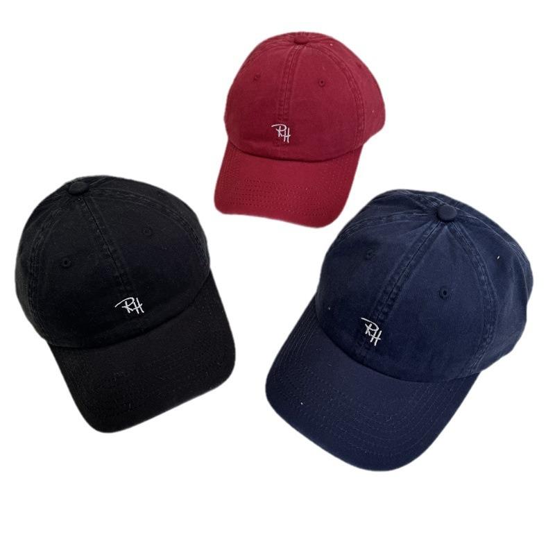 Hat Men's and Women's Street Tide Brand Letter Embroidery Baseball Cap Summer Couple Simple and Versatile Cap Showing Small Face