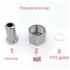 316L Thickened Stainless Steel Swivel Fitting: NPT1/2-14 Female Thread Butt Weld Pressure Gauge Head