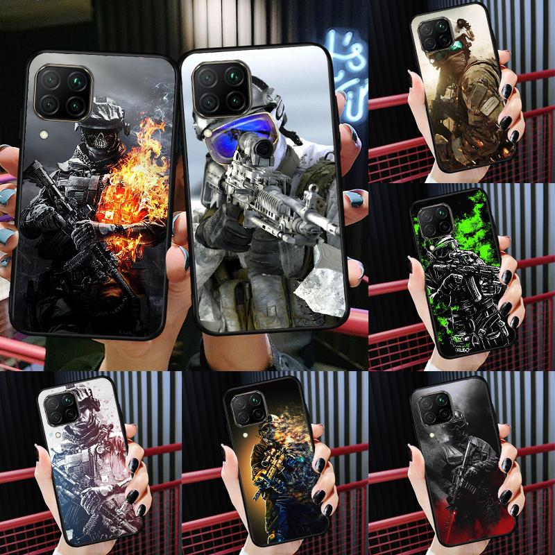Army Soldier Special Forces For Huawei Nova Y91 Y60 Y70 Y72 Y90 Y61 12s 12i 11i 8i 10 9 SE P20 P40 Lite P30 P60 Pro Case