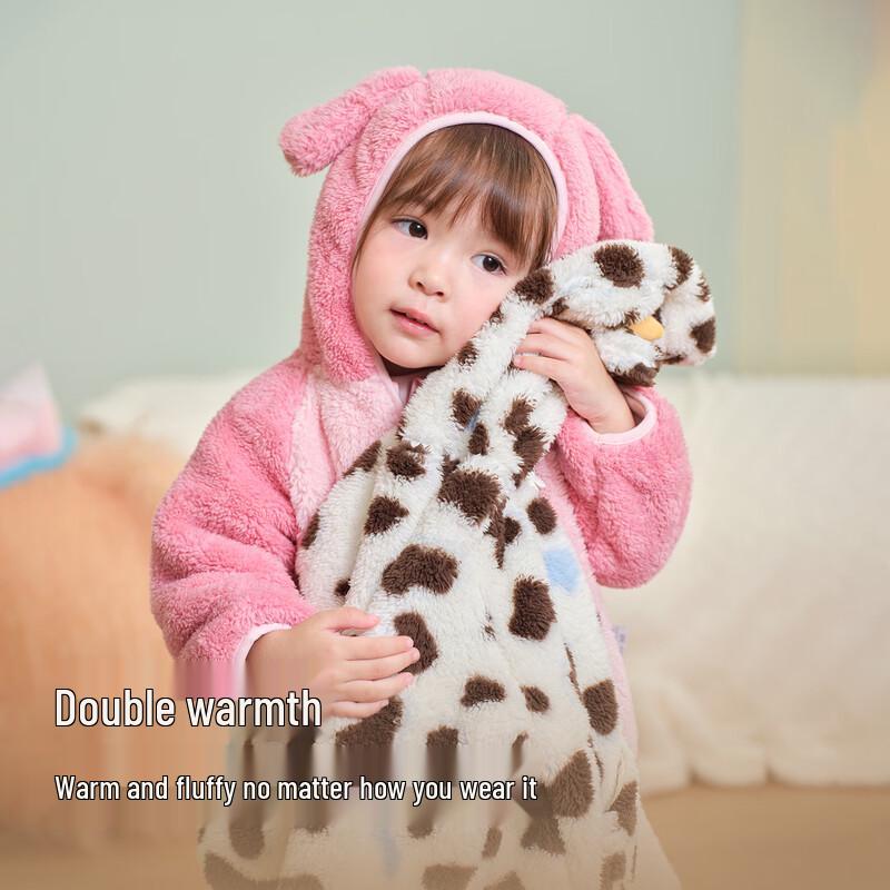 Balabala Kids Coral Fleece Hooded Jacket 80