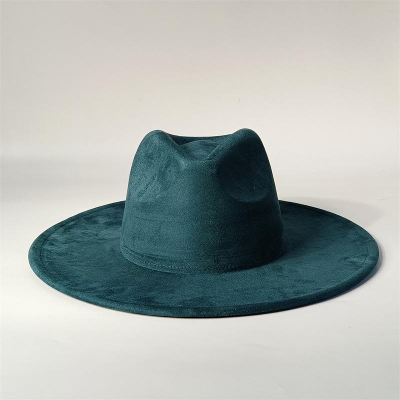 Cappelli Fedora Rancher in Camoscio Vegano Cappelli Vuoti per Burning Cuore Multicolore a Forma di Cappello 9.5cm Ala Unisex Cappello Jazz Cappello da Chiesa