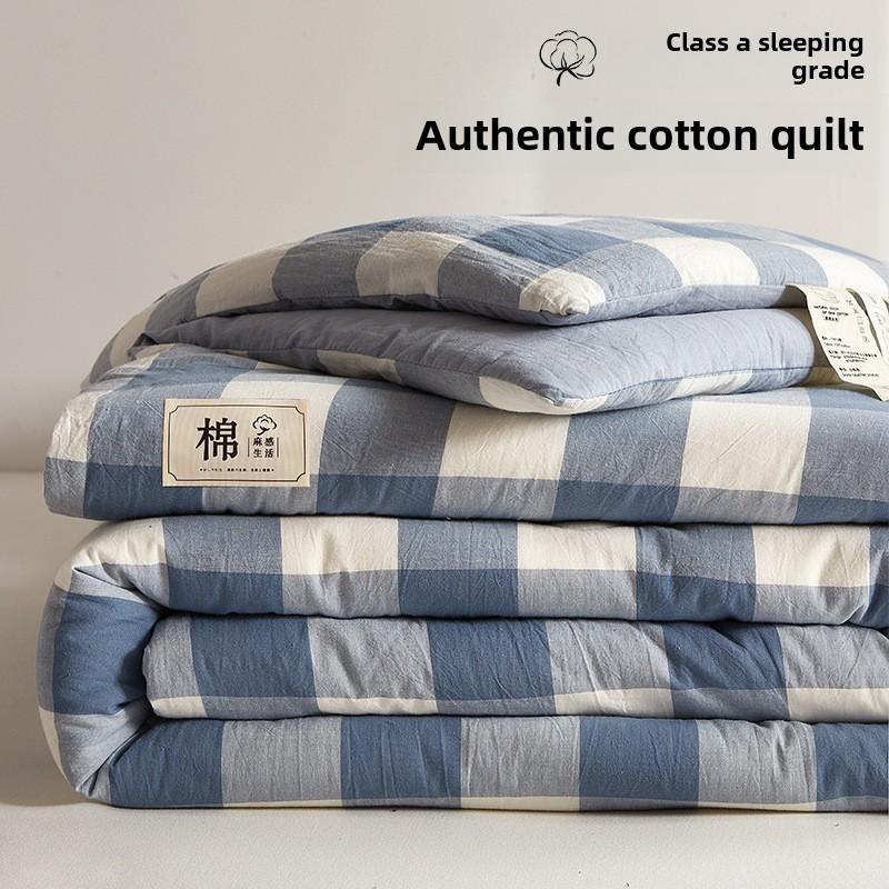 

Осінньо-зимова тепла бавовняна ковдра 150X200cm【0.5kg】 синій впс колір