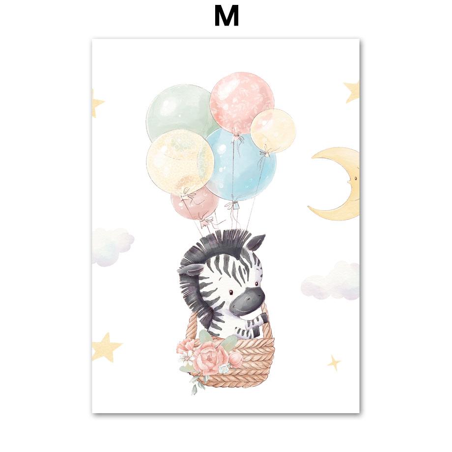 

Милый Лев, Тигр, Зебра, Жираф, Медведь, Бегемот, Кролик, настенная живопись на холсте, постеры на скандинавскую тему и принты, настенные панно, декор для детской комнаты 21x30cm No Framed