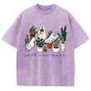 Ghost Print Women T-Shirt Summer Hot Sale Oversized Couple Short Sleeve Halloween Festival Tees Casual Top