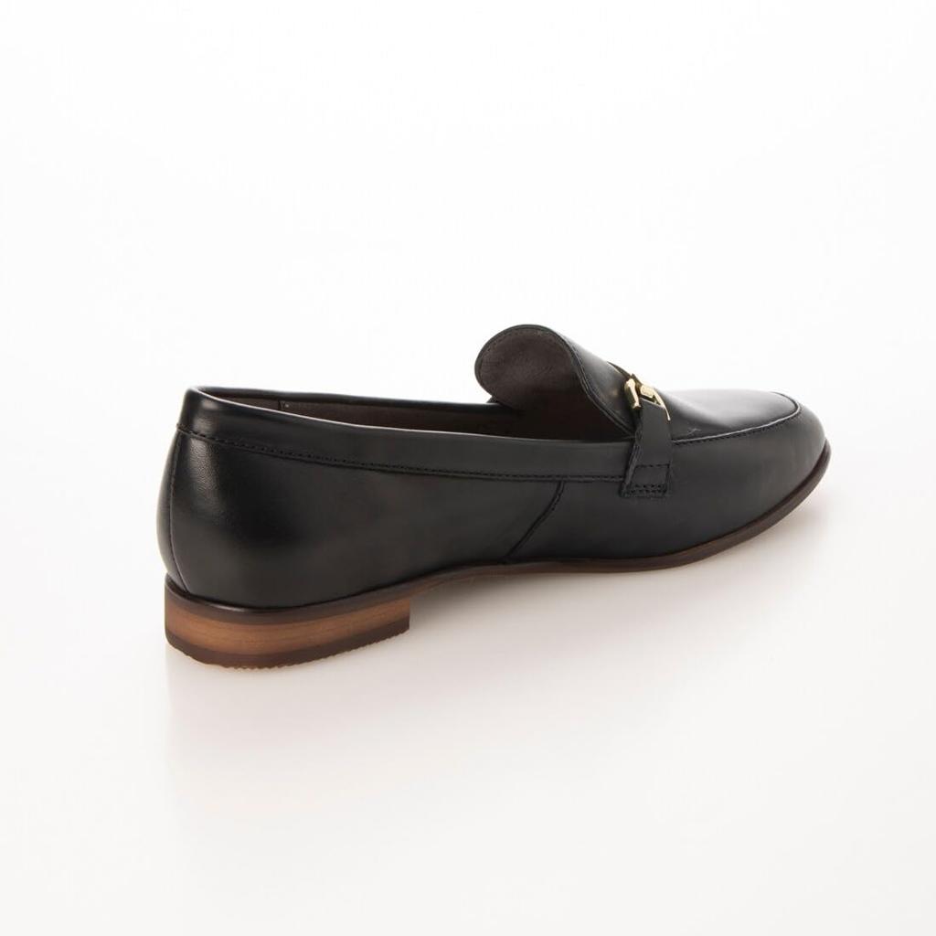 EVOL Women's Genuine Leather Round Bit Loafers IT8092 BLS 22.0 Cm