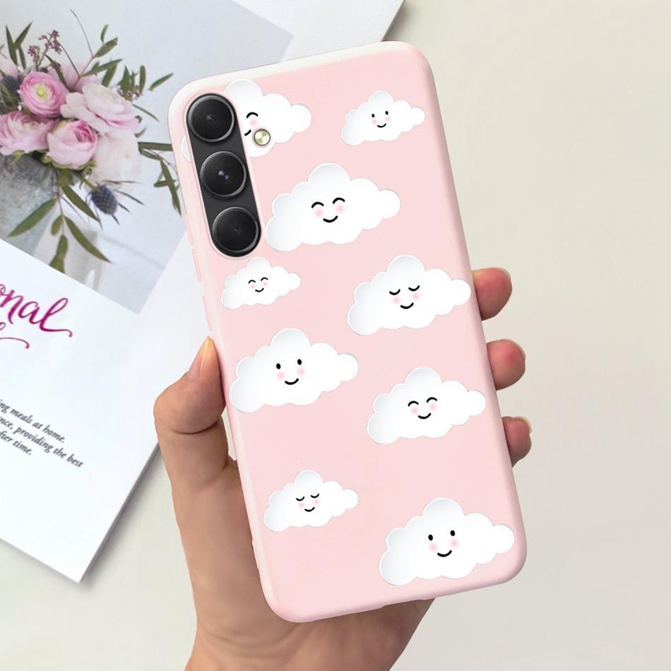 For Samsung Galaxy A55 Phone Case Samsung A55 5G SM-A556B Fashion Moon Pattern Soft Silicon Back Cover