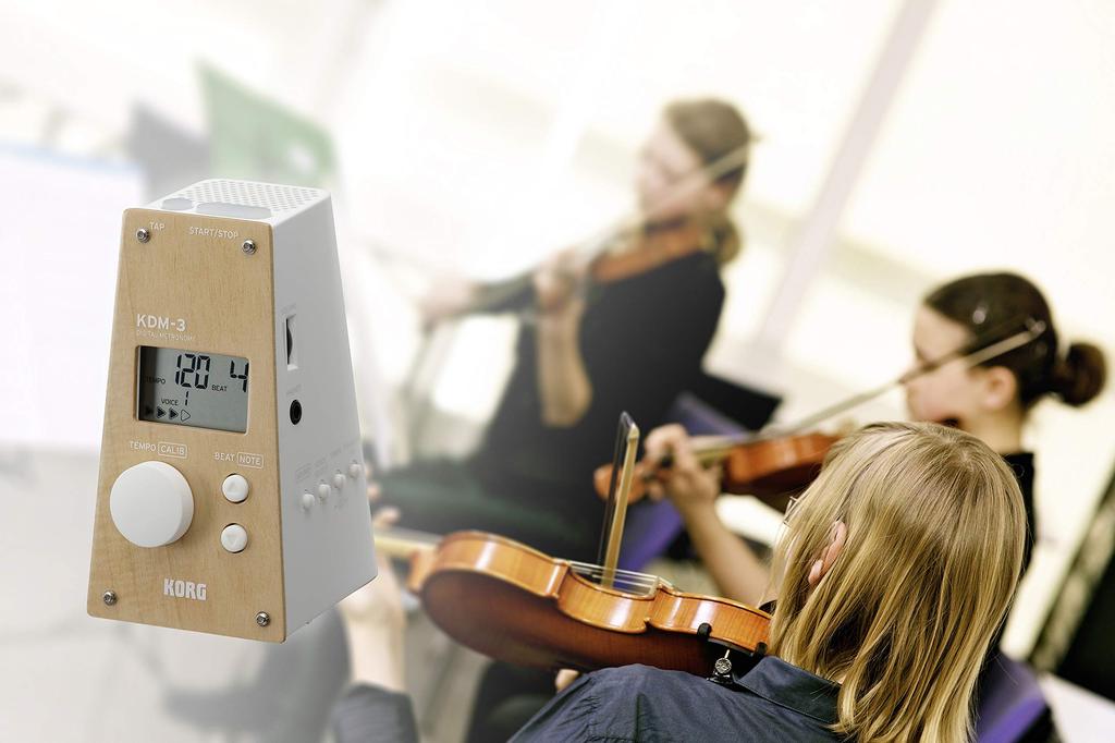 KORG Metronome Wooden White KDM-3-WDWH