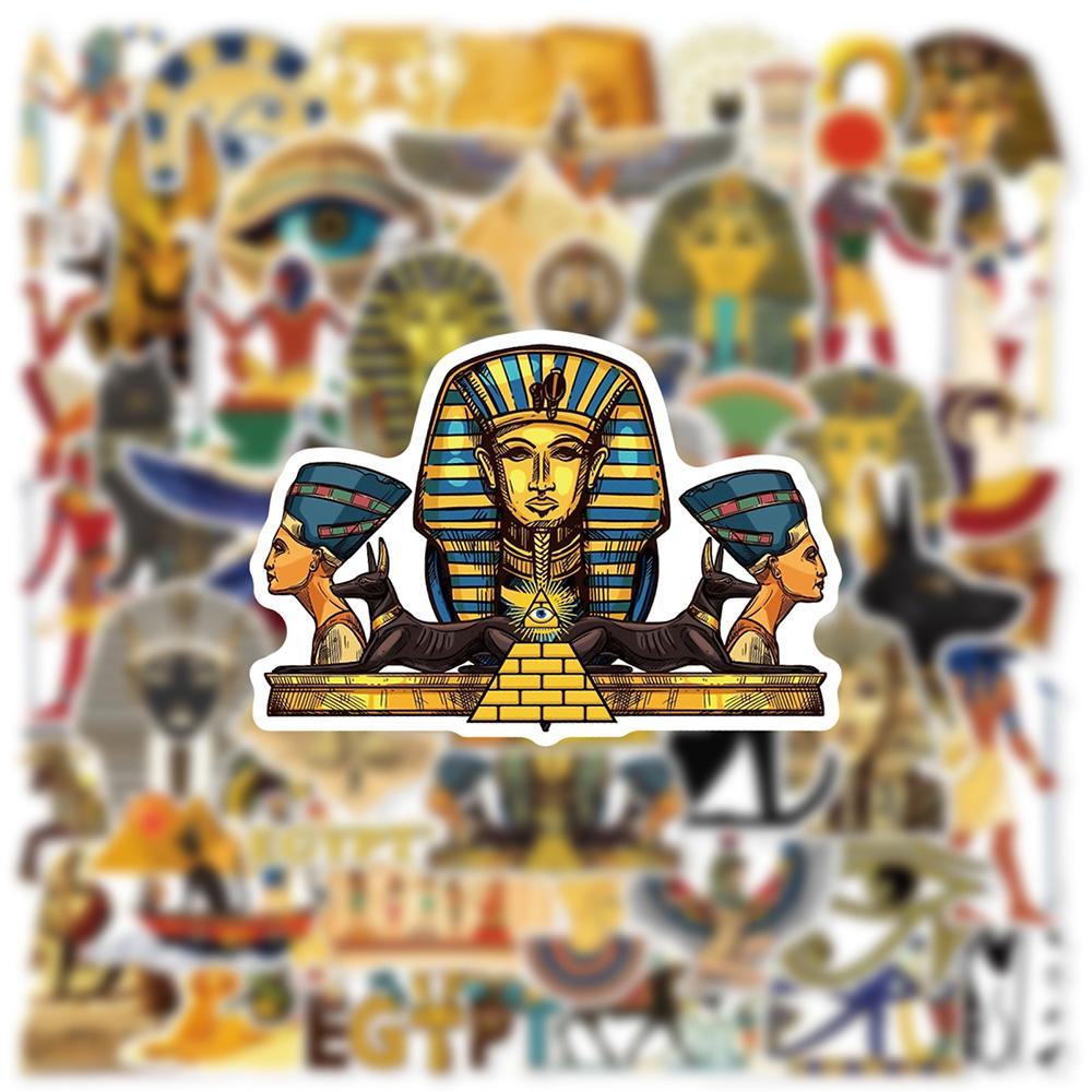 10/30/50pcs Cartoon Ancient Egyptian Culture Stickers Pyramid Pharaoh Graffiti Decals DIY Luggage Guitar Motorcycle Cool Sticker