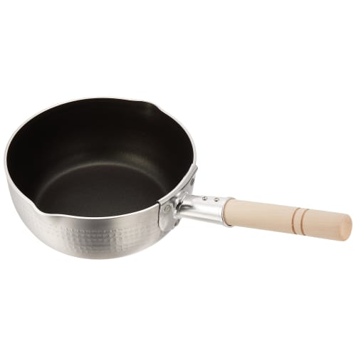 

Endo Shoji Commercial Pro Select Yukihira Pot, 21cm, Teflon-Coated, Aluminum Body with Natural Wood Handle, AYK6021