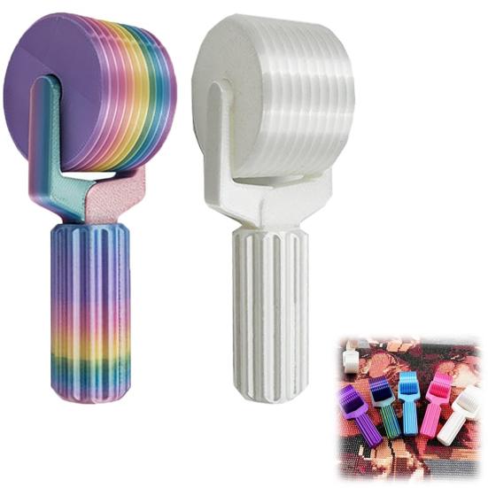 2 Pcs Rhinestone Art Roller 3D Printed Rhinestone Painting Press Roller Easy-Grip Hand Roller DIY Craft Tool for Rhinestone Embroidery