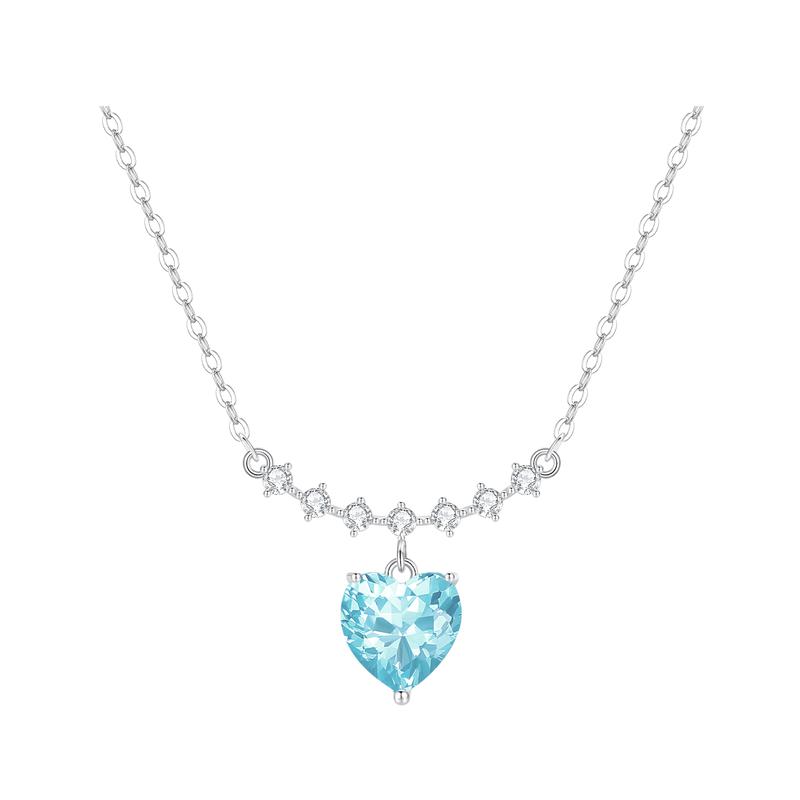 Barbie crystal necklace element crystal, heart of the ocean, love blue tear pendant, light and luxurious, sweet, full of diamonds TX2603026