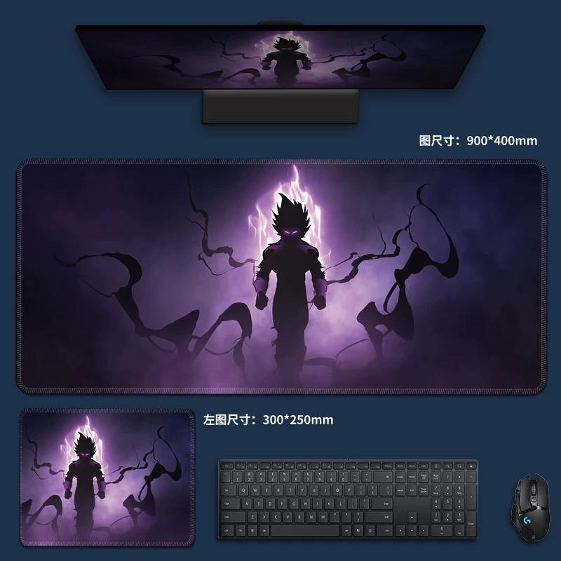 Creative PU Leather Mouse Pad Oversized Dragon Ball Computer Keyboard Pad Son Goku Animation Boys Anti-slip Mouse Pad Game E-sports Special Table Mat