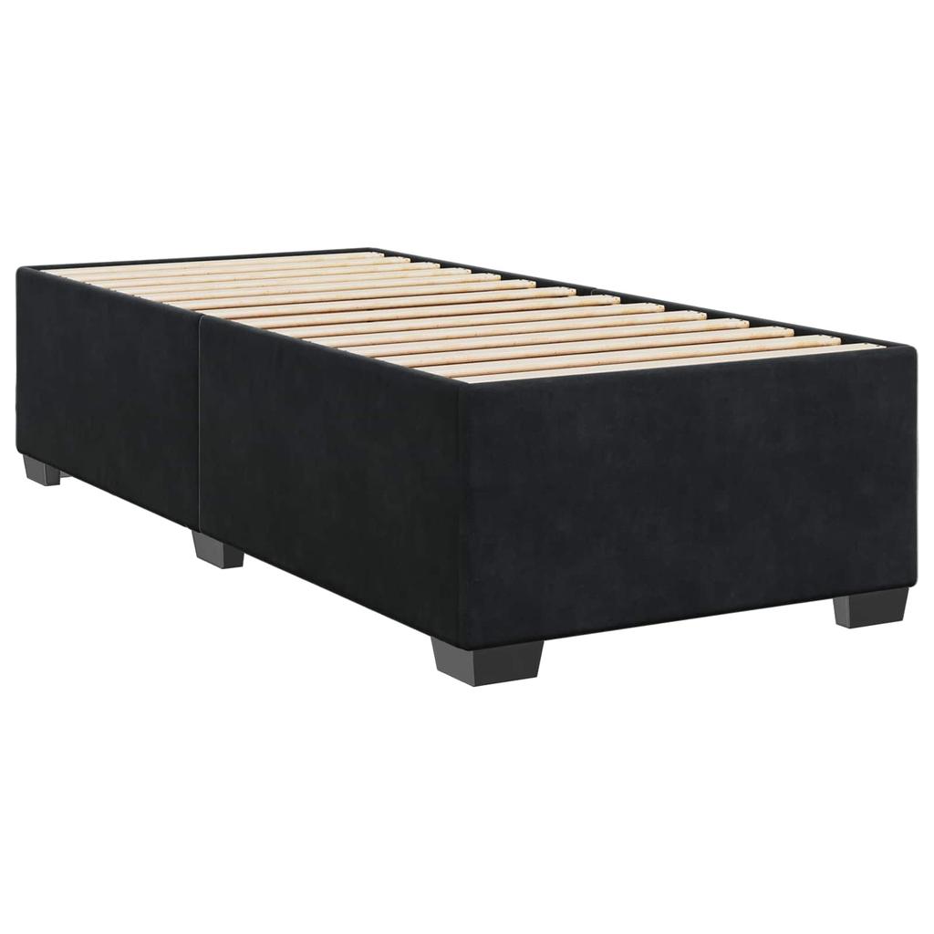 Box Spring Bed with Mattress Black 80 x 200 cm Velvet
