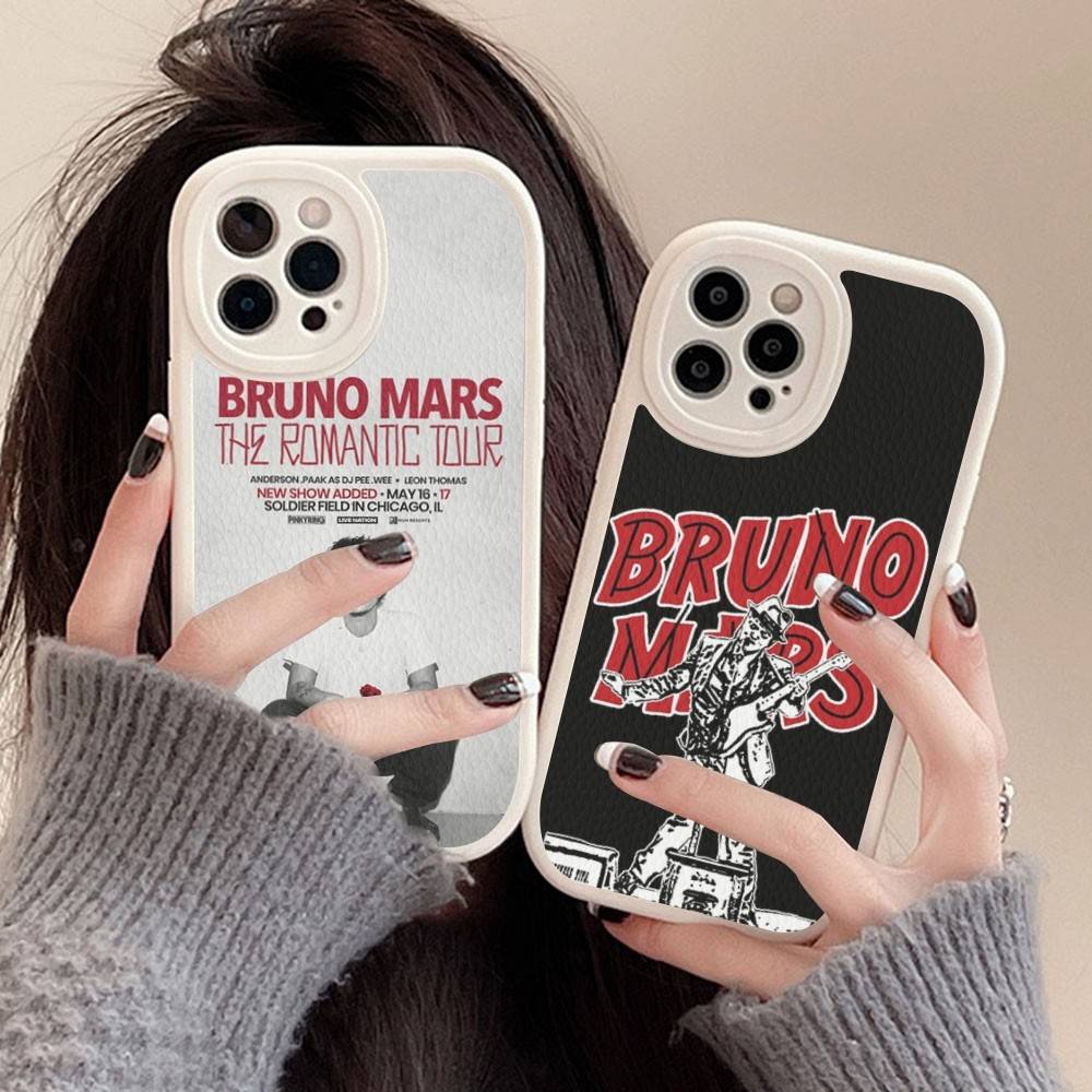 Famous Bruno Mars The Romantic Leather Phone Case For IPhone 15 14 13 Pro Max 12 11 16 Plus Phone Cover