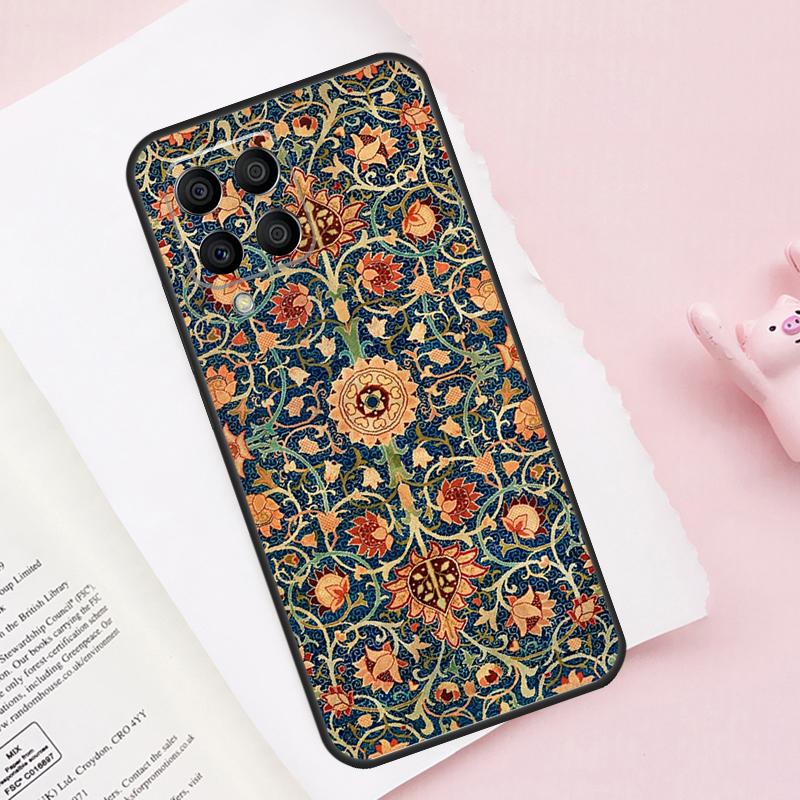 Persian Carpet Floral Pattern Case For Samsung Galaxy M13 M53 M16 M36 M56 M06 M52 M32 M12 M54 M34 M14 M35 M55 M15 M11 M31