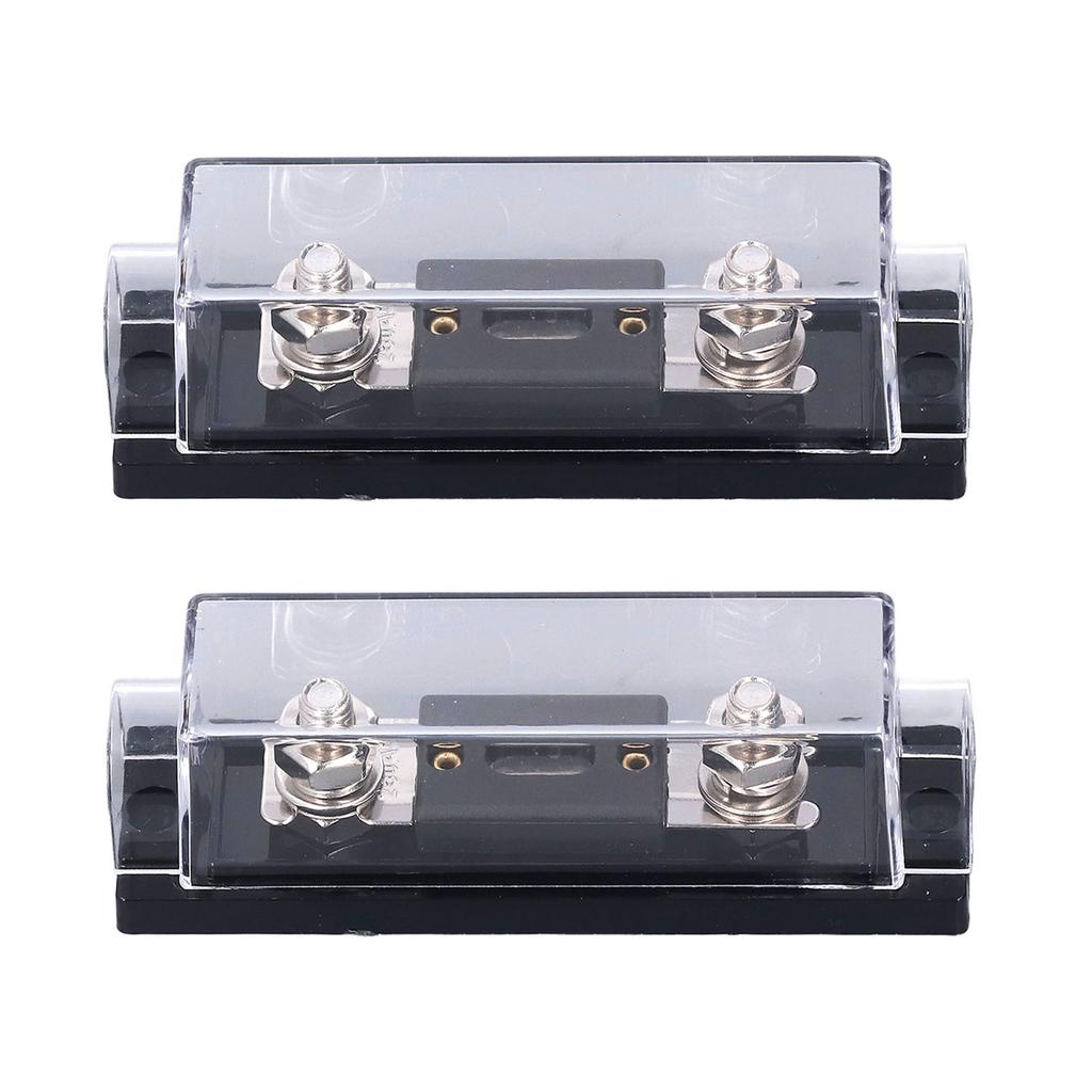 2 Stück Audio-Sicherungshalter 250A 48V Stereo-Video-System ANL-Sicherungsblock für Wohnmobile Yachten Schiffe Landwirtschaftliche Fahrzeuge