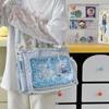 Kawaii Bowknot Itabag Tote - Sweet JK Girl Anime Transparent Badge Carrier