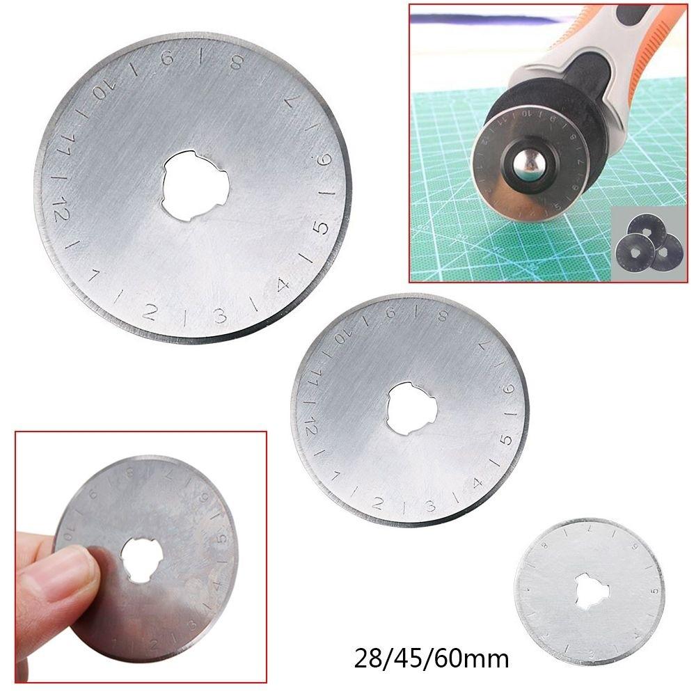 28/45/60mm Ersatzteile Patchwork Handwerk Cut Off Hause Nähen Werkzeuge Kreisförmige Stahl Rollschneider Klingen