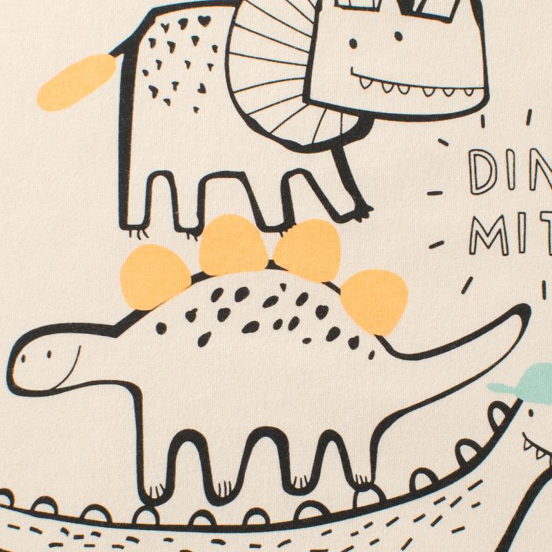 Korean Style 2024 Summer Dinosaur Print Toddler & Kids Short Sleeve T-Shirt