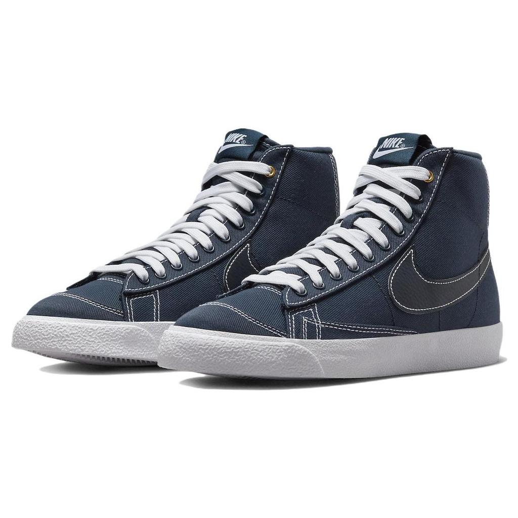 Nike Blazer Denim Slip Resistant Durable Lightweight Mid Top Skate Shoes Women Sneakers Blue DX5550-400