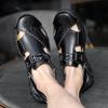 Men's Summer Sandals Leather Sandals Beach Slippers Flat Shoes Outdoor Shoes Loafers Plus Size 38-50