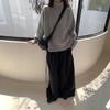 Elegant Korean Gray Turtleneck Knit Sweater for Women - 2024 Autumn/Winter Collection