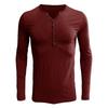 Autumn and Winter Men's T-shirt Long-sleeved Base Shirt Henry Polo Shirt