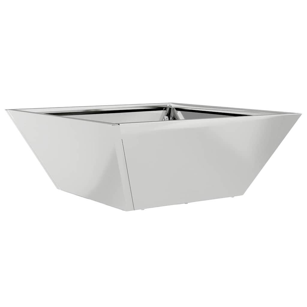 Garden Planter Silver 40 X 40 X 15 Cm Galvanized Steel