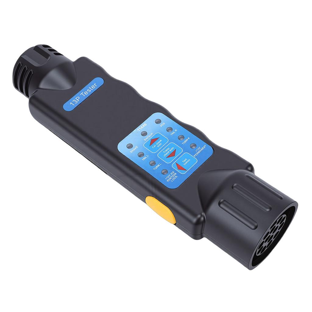 Trailer Connector Tester 13 Pin Plug Socket Trailer Testing Tool with 9 LED Indicator Lights