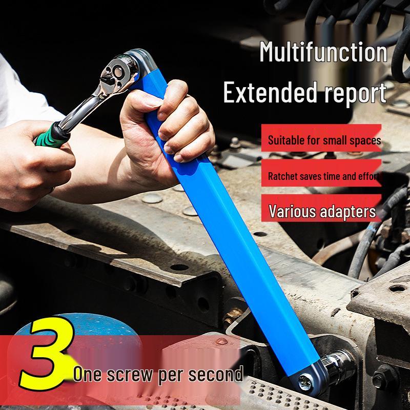 Clé à cliquet d'extension universelle réglable à double extrémité