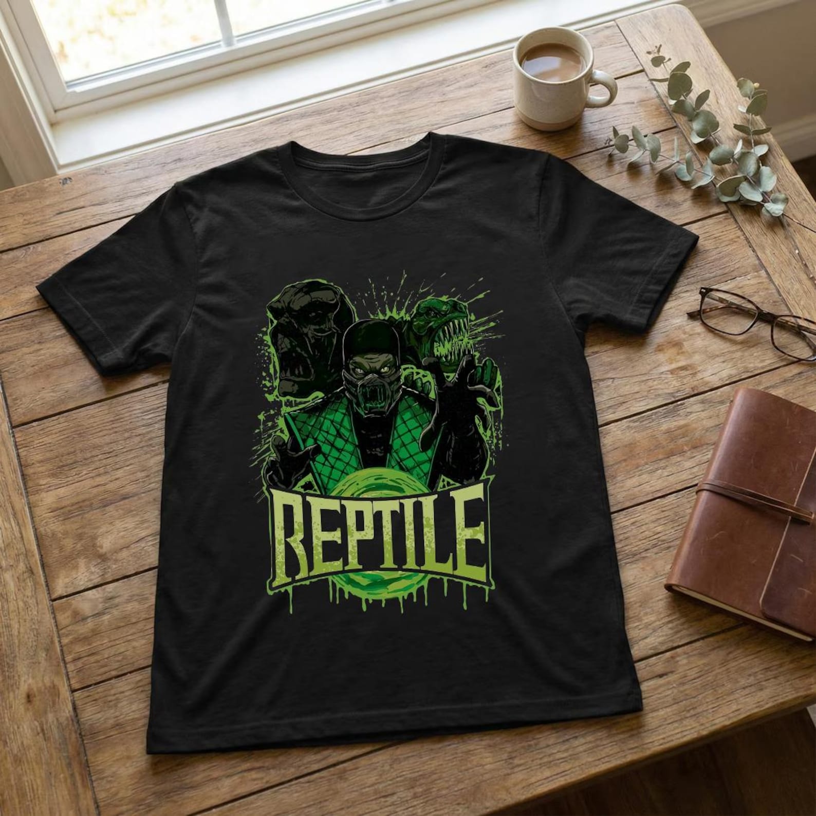 REPTILE Mortal Kombat Video Game T-Shirt, Reptile Shirt, Mortal Kombat 2 Shirt, Mortal Kombat Movie Shirt, MK Shirt, Mortal Kombat Game 3XL