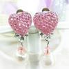 Girls Fashion Diamond Twinkle Earrings Jewelry Fancy Children's Ear Clip Princess No Pierced Female Earrings Flashing Accessorie