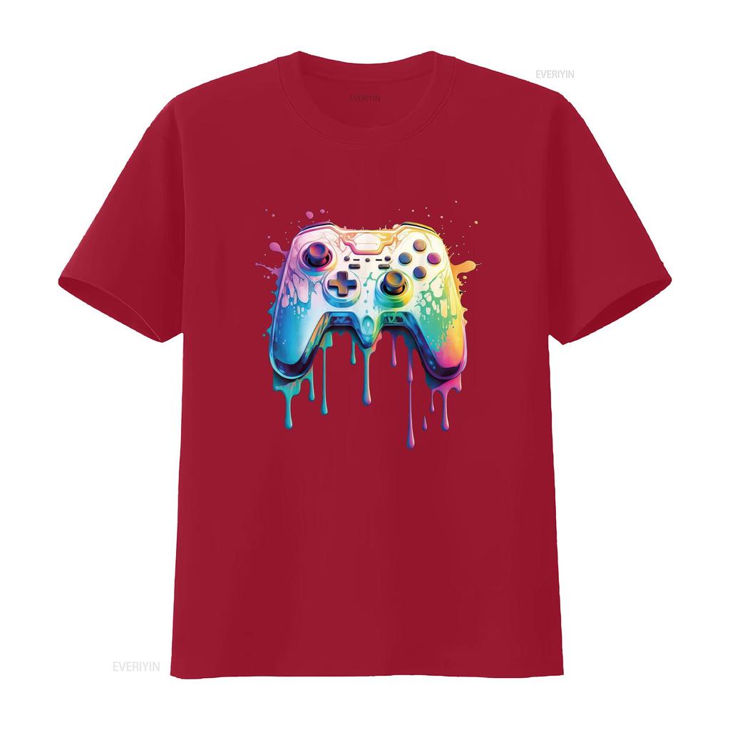 Gamer Video Game Colorful Lover T Shirt vintage Washed Breathable Top For Everyday Wear Soft Casual Stylish homme Unisex