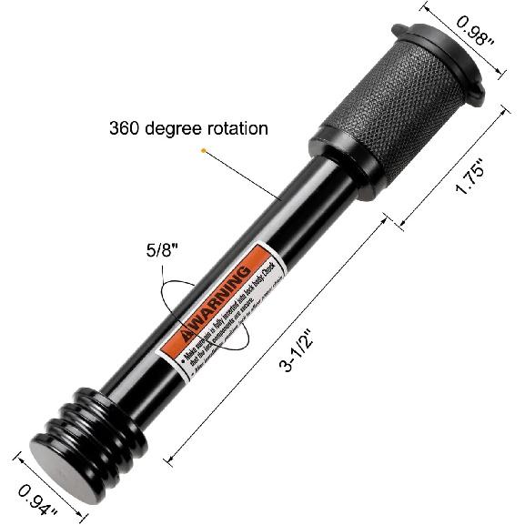 CZC AUTO Hitch Receiver Pin Lock, Trailer Receiver Lock With 5/8" Pin For Class III IV 2" And 2-1/2" Receiver, For Hitch Bike Rack Tray Ball Tow Rope