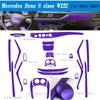 car-Styling 5D Carbon Fiber Car Interior Center Console Color Change Molding Stickers Decals For Benz S class W222 2014-