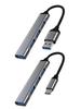 USB-C Multi-Port-Dock: 1-4 USB 3.0 Erweiterungs-Hub und Adapter für Laptops