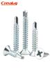 Blue-White Zinc Phillips Flat Head Self-Drilling Screws: Countersunk M3.5/M4.2/M4.8 Swallowtail Nails