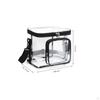 Clear PVC Storage Bag Transparent Rectangular Black Trim Carry Item
