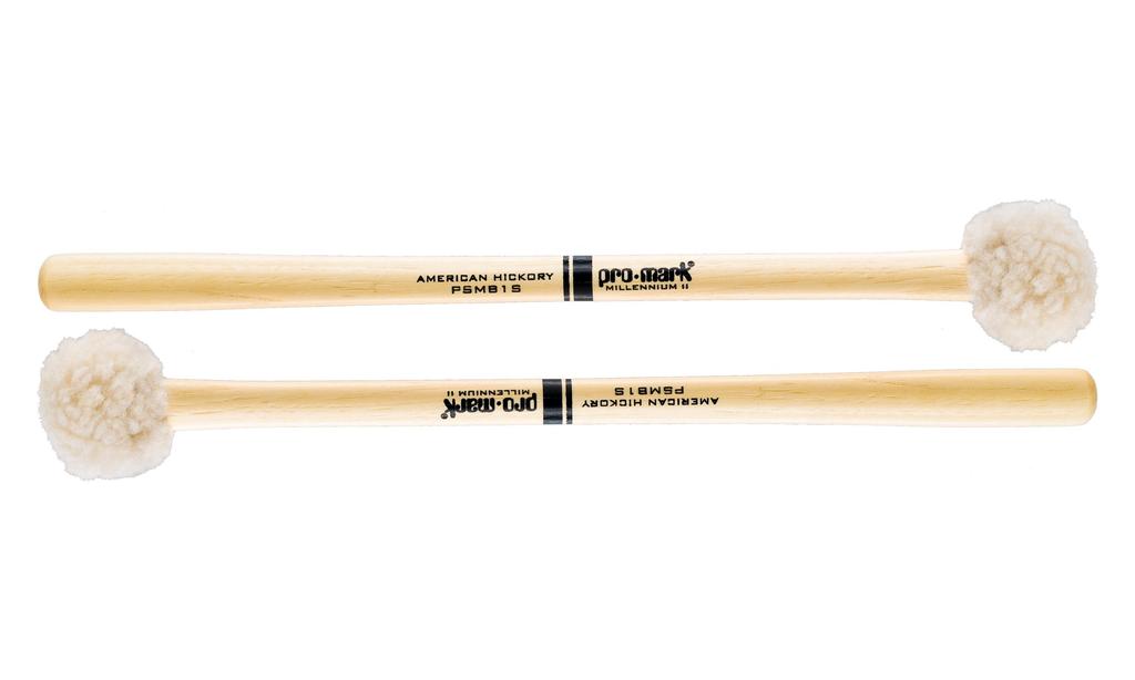 PROMARK Marching Bass Drum Mallets, Soft - Best for 16-18" Drums, PSMB1S [Official Japanese Product]