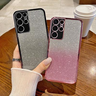 Etui na Samsunga Galaxy S21Ultra Samsung SM-G998B SM-G9980 Etui na telefon Błyszczące Brokatowe Platerowane Silikonowe Obiektyw Aparatu Miękkie Tylne Etui
