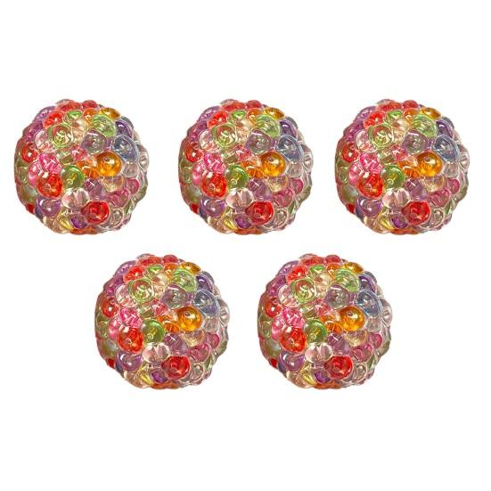 2/3/5Pcs Bead Filled Stress Ball Anxiety Stress Relief Beaded Ball Squeeze Toy Portable Travel Soft TPR Textured Ball Sensory Fidget Toy