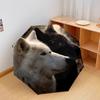 1 ST Automatische Opvouwbare Paraplu - Wolf Patroon, Draagbaar & Opvouwbaar Ontwerp met 8 Spaken, Kerst Verjaardag Cadeaus