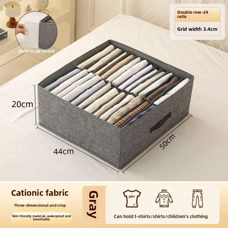 Modern Minimalist Fabric Foldable Closet Drawer Organizer For Clothing Storage