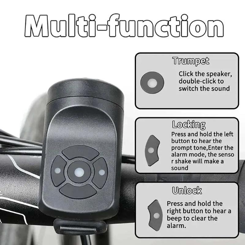 Campanello elettrico per bicicletta Campanello di ricarica USB per bici MTB Anello di sicurezza per avvertimento per mountain bike Campanello impermeabile Accessori per ciclismo