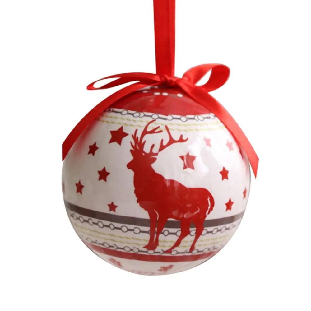 8 см Рождественские стеклянные шары в корейском стиле, многоразовые, разноцветные, декоративные, подвесные, рождественские подвески для елки 1.5cm