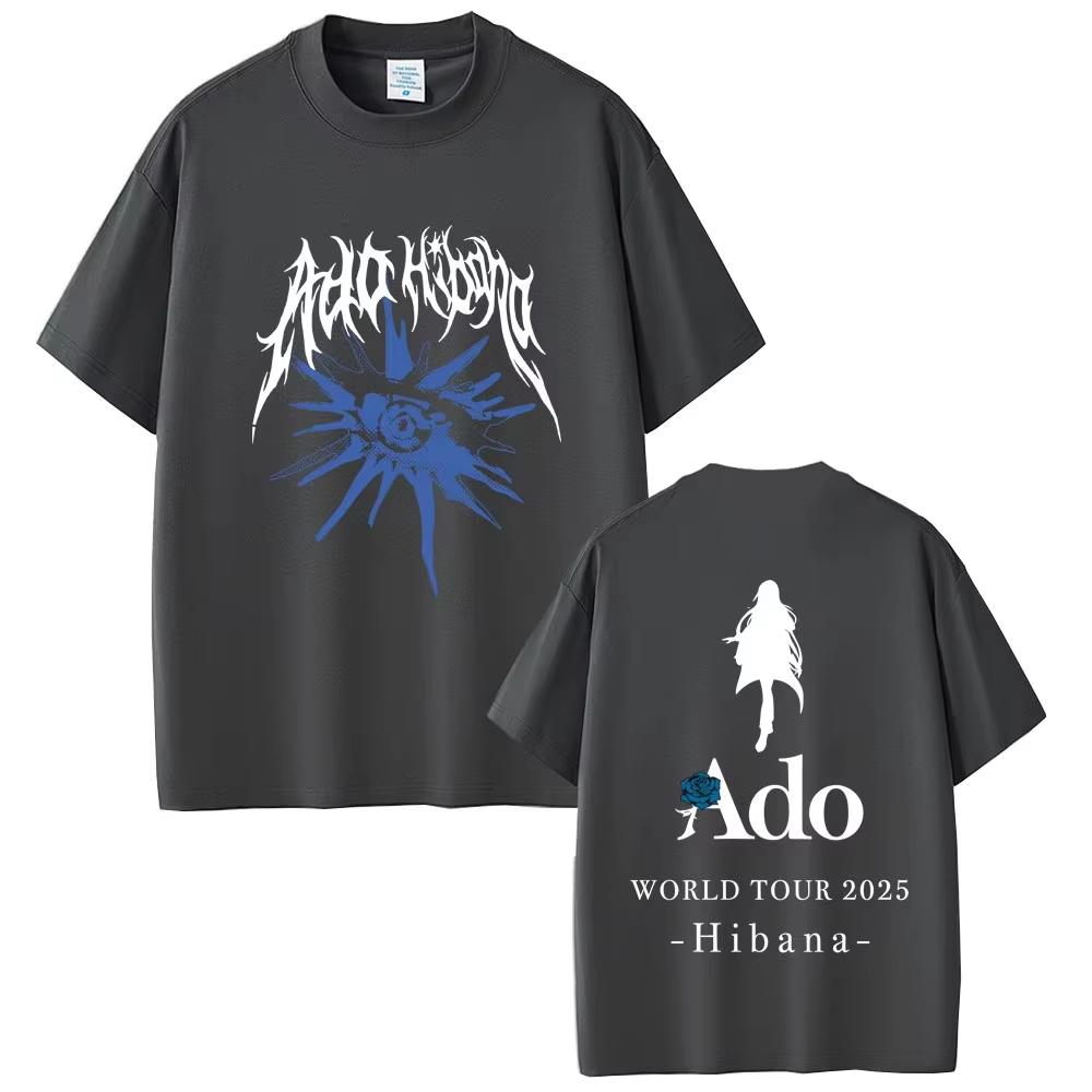 Ado World Tour Hibana Tshirts Men Women Fashion Japanese Style T Shirts Tops Female Casual Vintage Springsummer Crewneck Tees