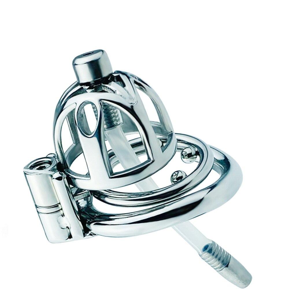 Men's Short Metal CB Lock Chastity Lock Lock Chastity Device   Sex Toys Slave Femdom BDSM Stainless Steel