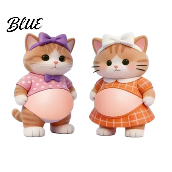 Adhesive Animal Sticker 1 Pair Elastic Belly Anxiety Stress Relief Fat Tummy Decal Dog Cat Horse Pinch Silicone Anti-collision